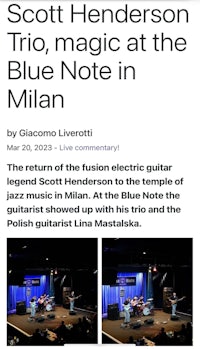 scott henderson trio, magic at the milano